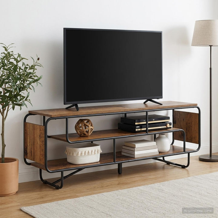 TV-bord 180 x 36 x 45 cm Gammelt træ Konstrueret træ