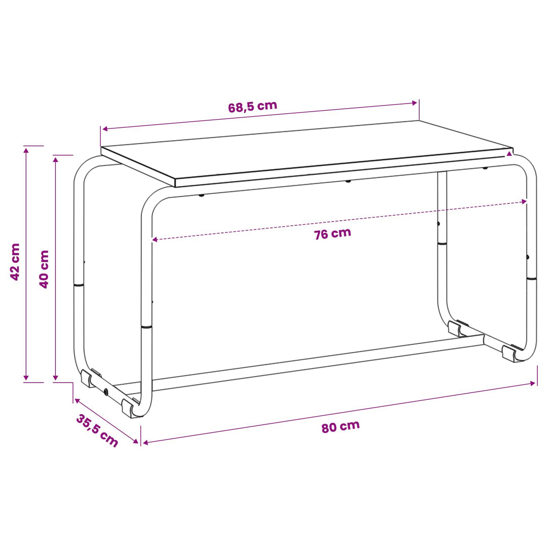 TV-bord 80 x 35,5 x 42 cm Sonoma-eg Konstrueret træ