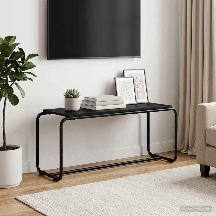 TV-bord 98 x 35,5 x 42 cm Sort eg Konstrueret træ