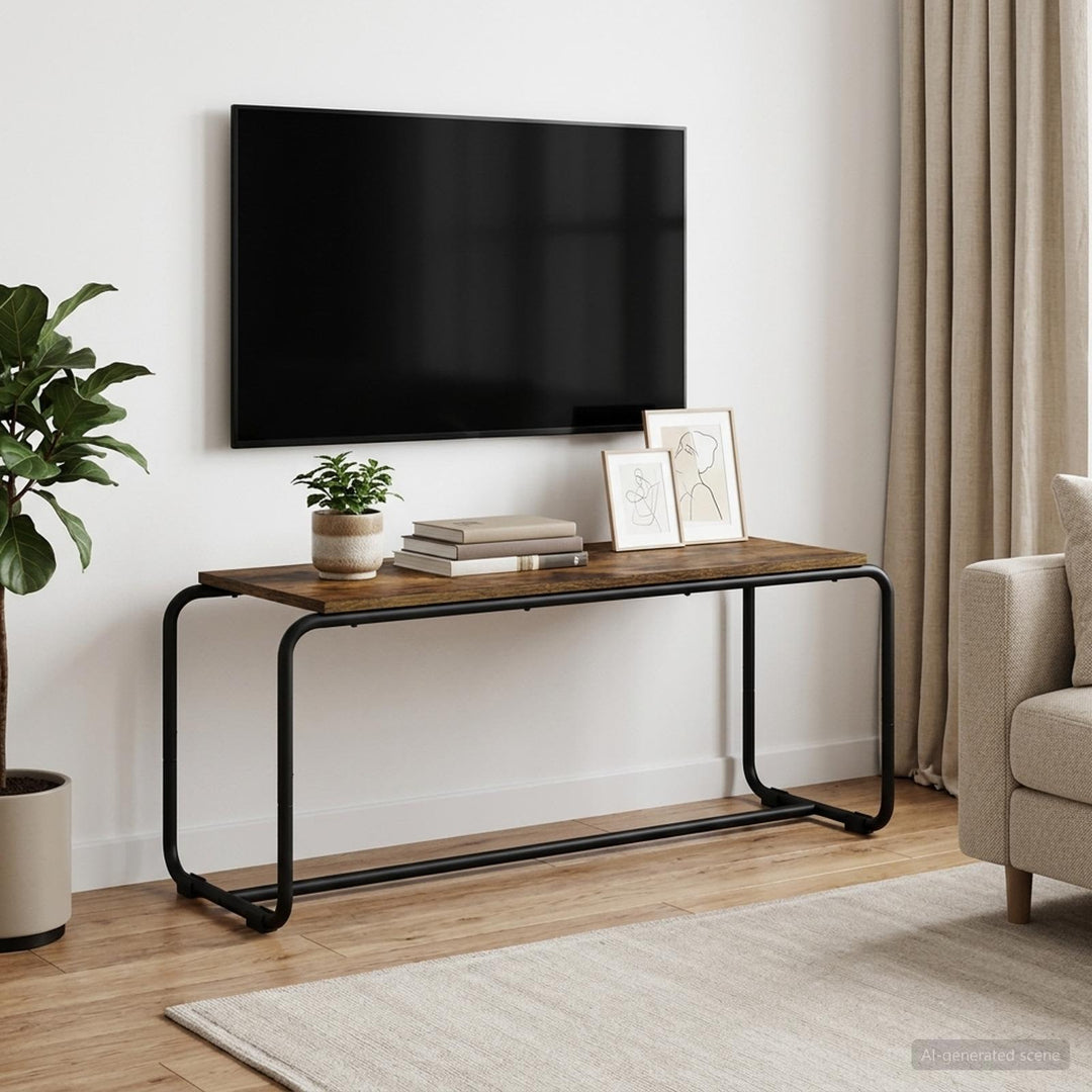 TV-bord 98 x 35,5 x 42 cm Røget eg Konstrueret træ