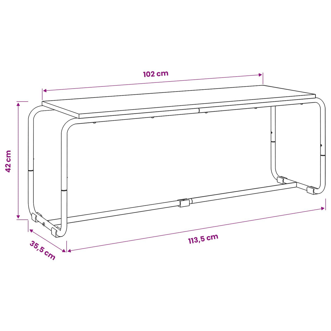 TV-bord 113.5 x 35.5 x 42 cm Sonoma-eg Konstrueret træ