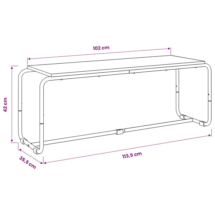 TV-bord 113.5 x 35.5 x 42 cm Sonoma-eg Konstrueret træ