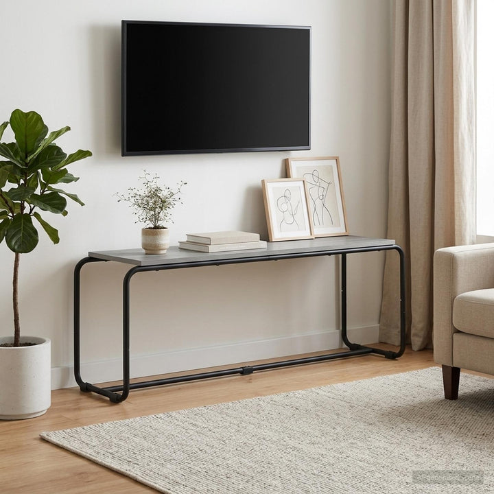 TV-bord 113.5 x 35.5 x 42 cm Grå Sonoma Konstrueret træ