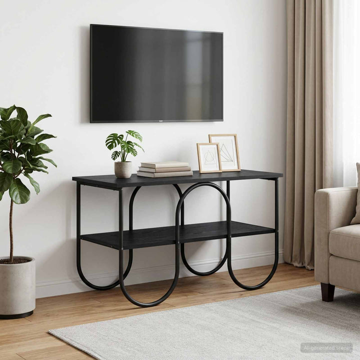 TV-bord 80 x 40 x 50 cm Sort eg Konstrueret træ