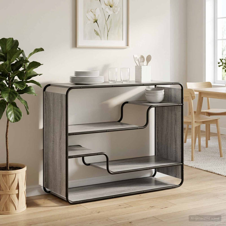Skænk Grå Sonoma 98 x 37.5 x 75.5 cm Konstrueret træ