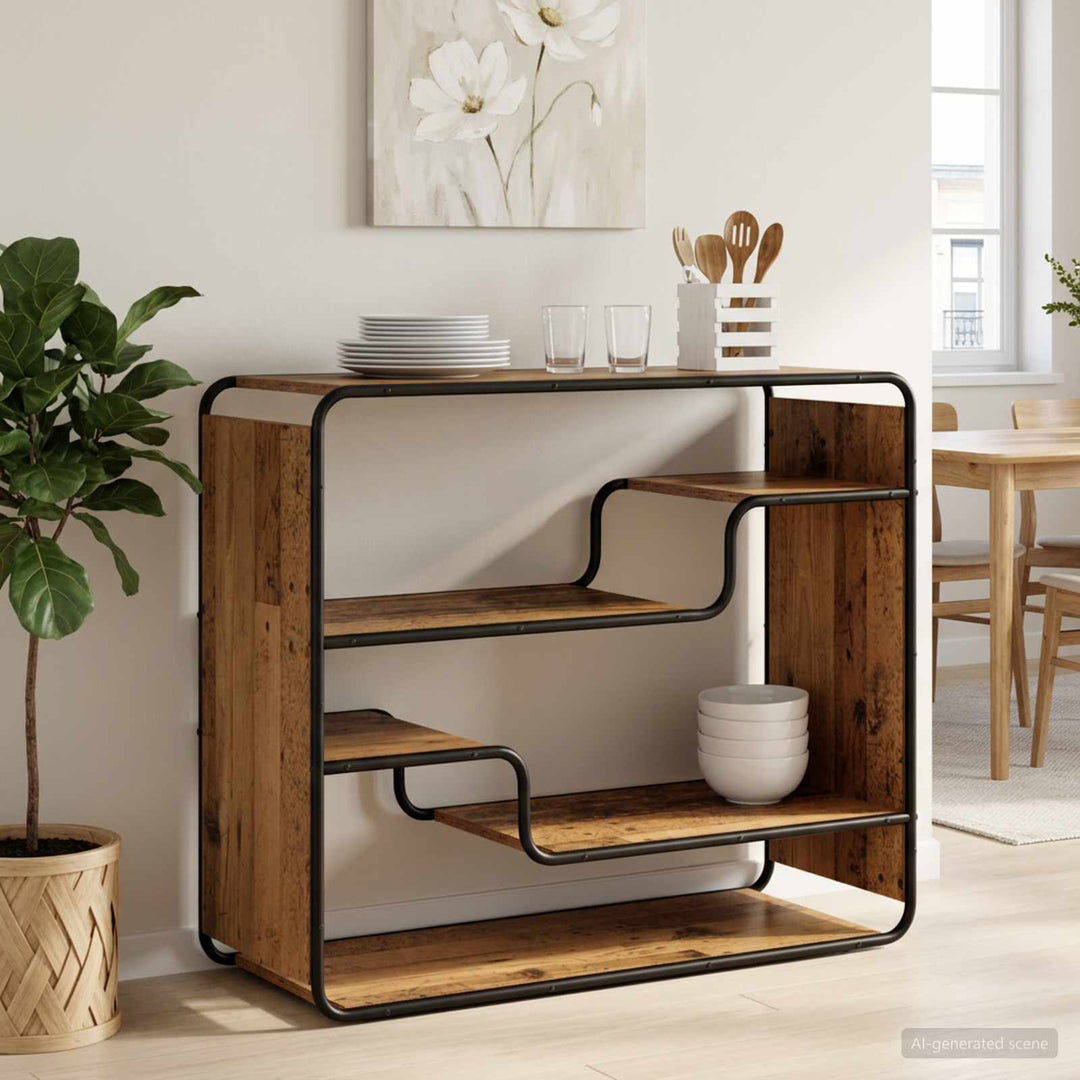 Skænk Gammelt træ 98 x 37.5 x 75.5 cm Konstrueret træ