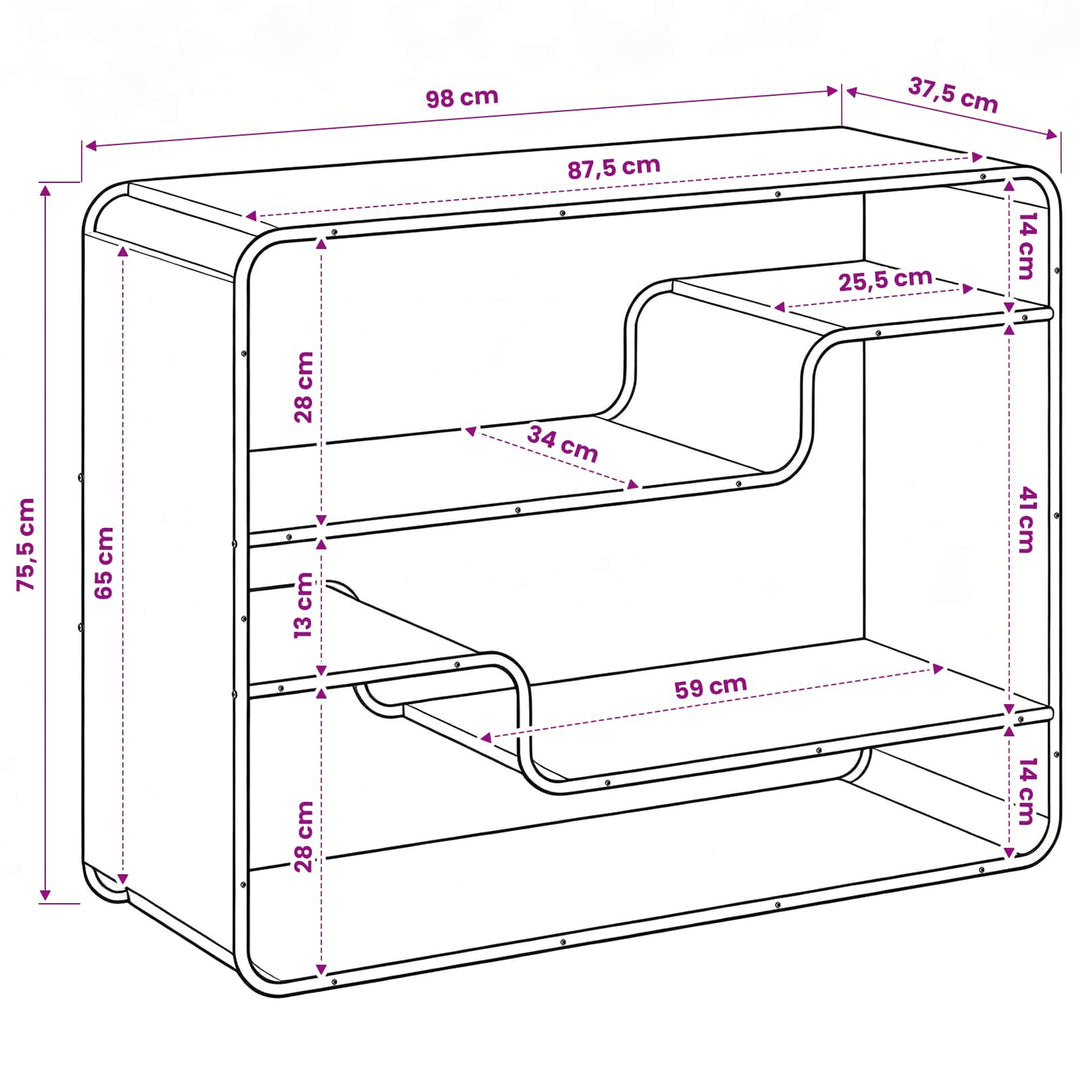 Skænk Artisan-eg 98 x 37.5 x 75.5 cm Konstrueret træ