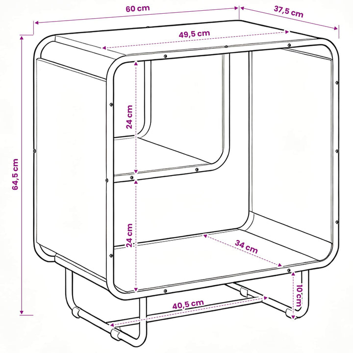 Skænk Sonoma-eg 60 x 37,5 x 64,5 cm Konstrueret træ
