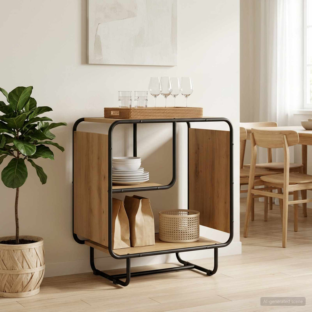 Skænk Artisan-eg 60 x 37,5 x 64,5 cm Konstrueret træ