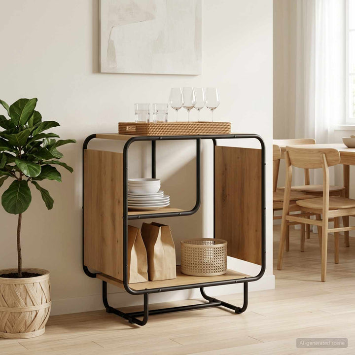 Skænk Artisan-eg 60 x 37,5 x 64,5 cm Konstrueret træ