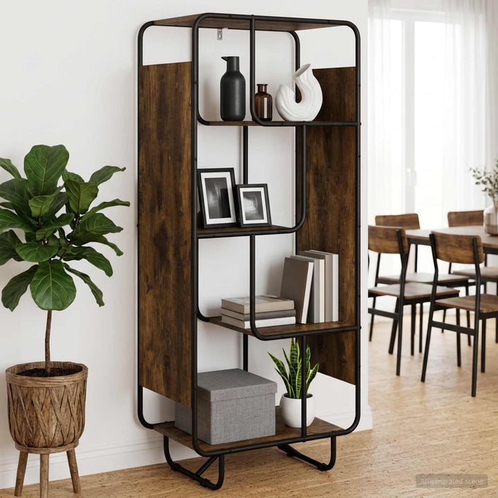 Highboard Røget eg 60 x 37.5 x 144 cm Konstrueret træ