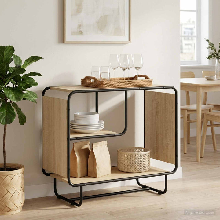 Skænk Sonoma-eg 80 x 37.5 x 64.5 cm Konstrueret træ