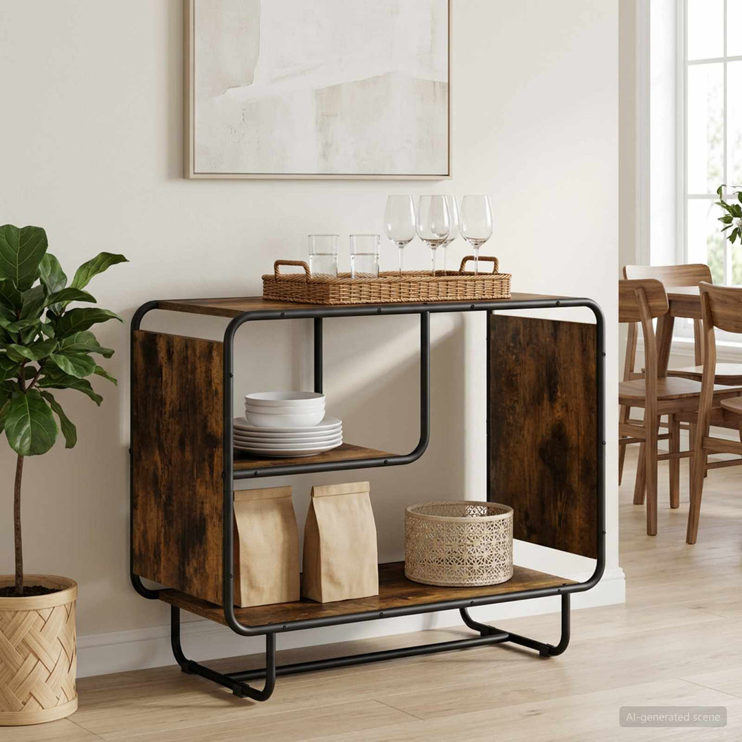 Skænk Røget eg 80 x 37.5 x 64.5 cm Konstrueret træ