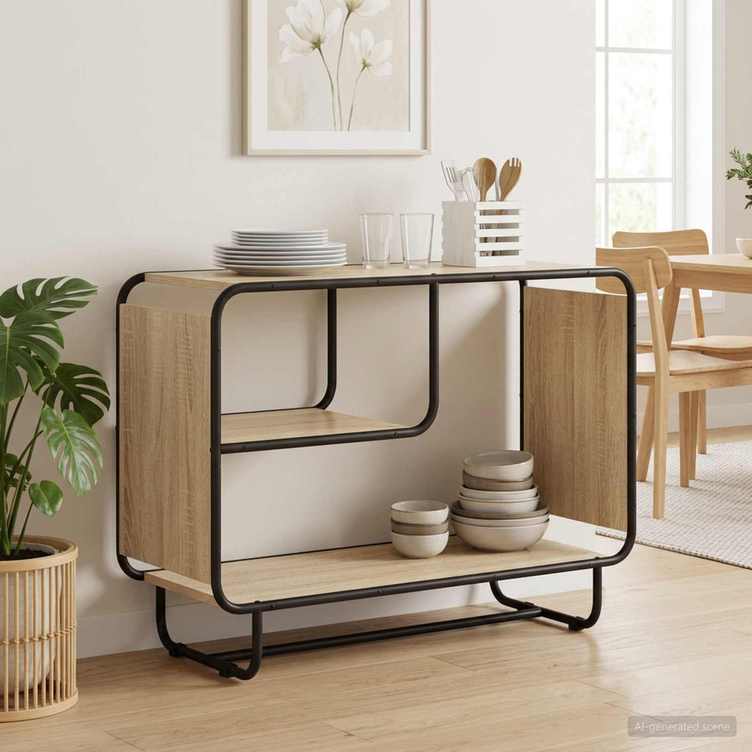 Skænk Sonoma-eg 93.5 x 37.5 x 64.5 cm Konstrueret træ