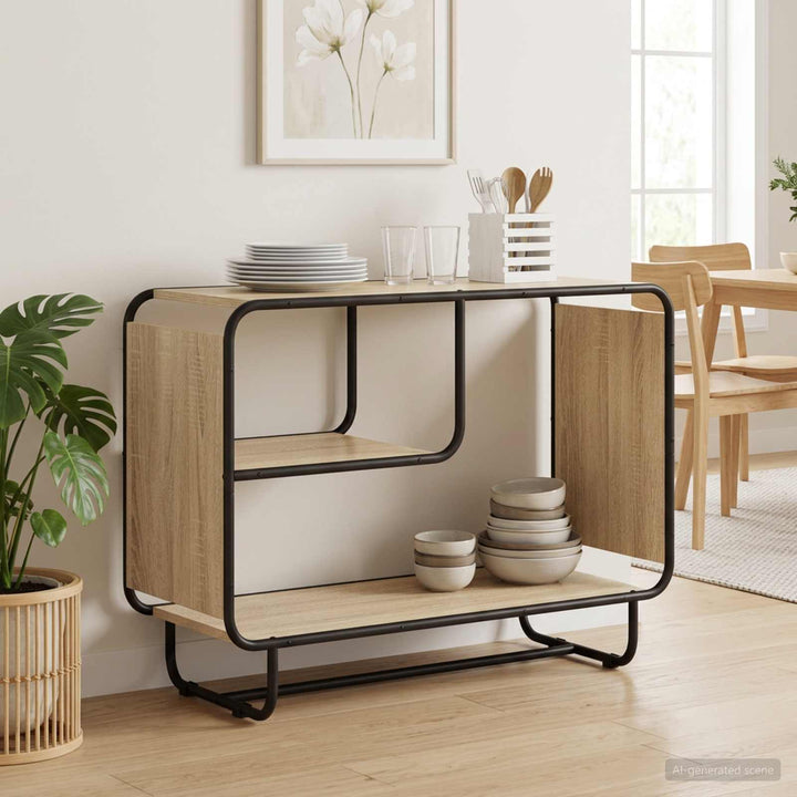 Skænk Sonoma-eg 93.5 x 37.5 x 64.5 cm Konstrueret træ
