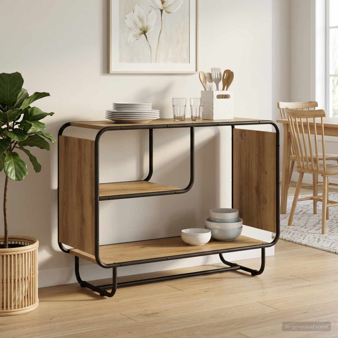 Skænk Artisan-eg 93.5 x 37.5 x 64.5 cm Konstrueret træ