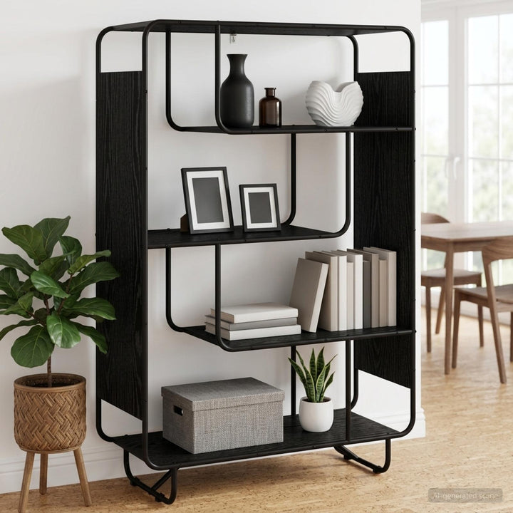 Highboard Sort eg 93.5 x 37.5 x 144 cm Konstrueret træ