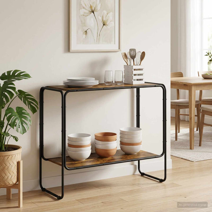 Sideboard Røget eg 93,5 x 38 x 75 cm Konstrueret træ