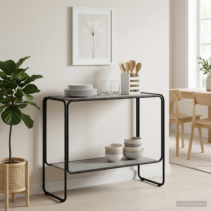 Sideboard Grå Sonoma 93,5 x 38 x 75 cm Konstrueret træ
