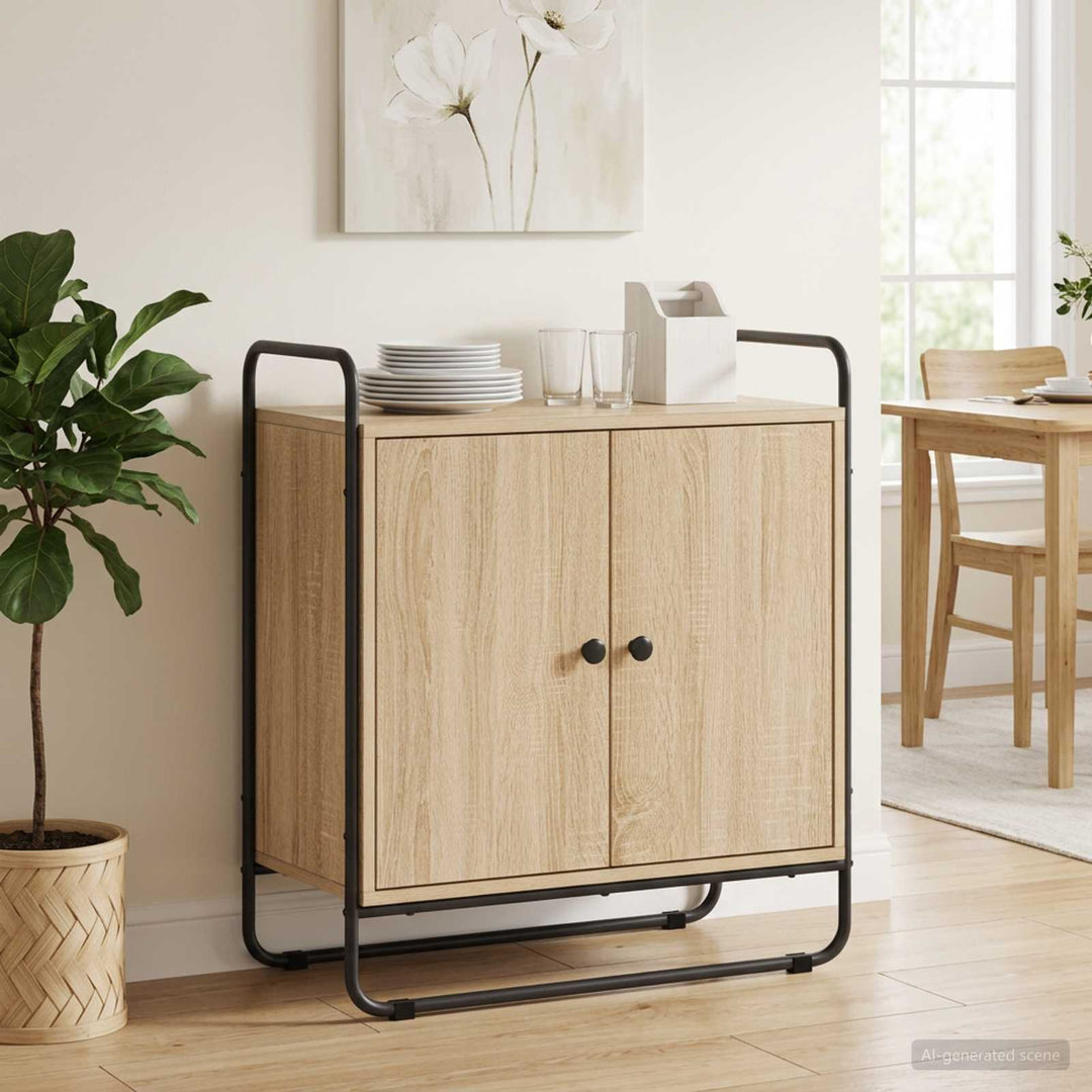 skænk Sonoma-eg 68 x 35 x 75 cm Konstrueret træ
