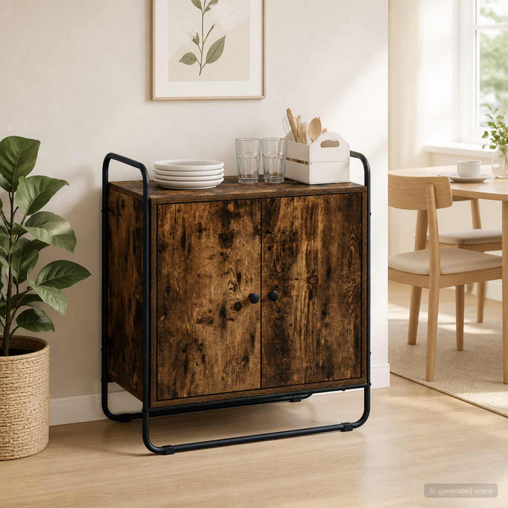skænk Røget eg 68 x 35 x 75 cm Konstrueret træ