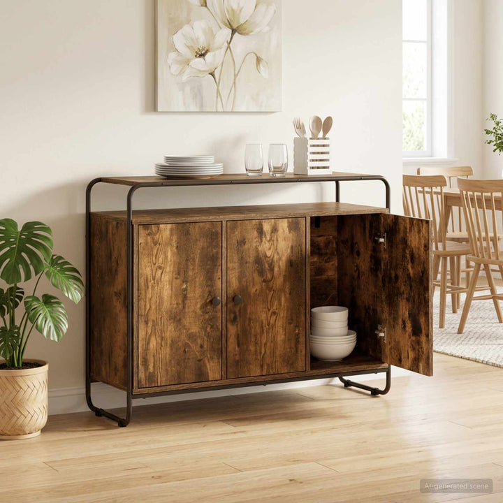 Skænk Røget eg 102 x 35 x 75 cm Konstrueret træ