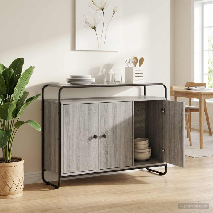 Skænk Grå Sonoma 102 x 35 x 75 cm Konstrueret træ