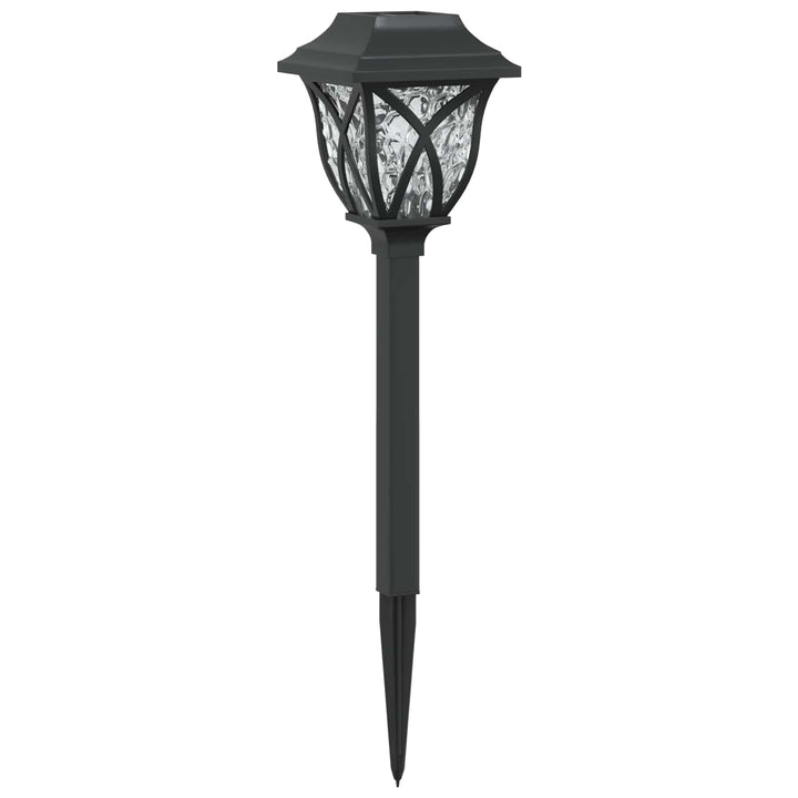 Udendørs sollys med jordspyd 12 pcs Varm hvid 42 cm PP