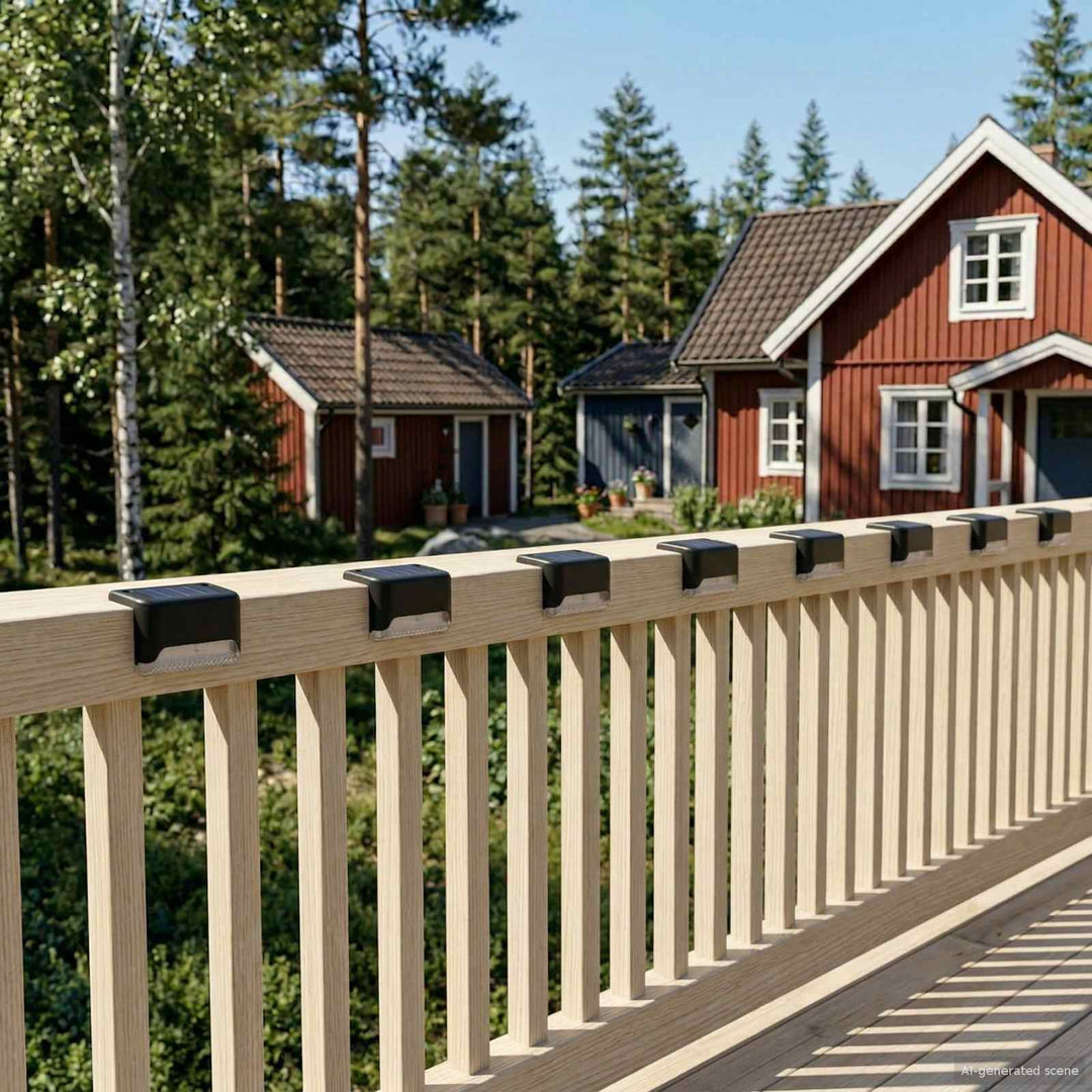 Udendørs sollys med jordspyd 8 pcs Varm hvid 4,5 cm ABS og PS