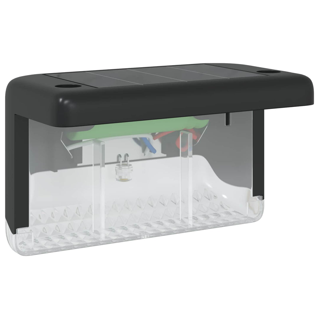Udendørs sollys med jordspyd 8 pcs Varm hvid 4,5 cm ABS og PS