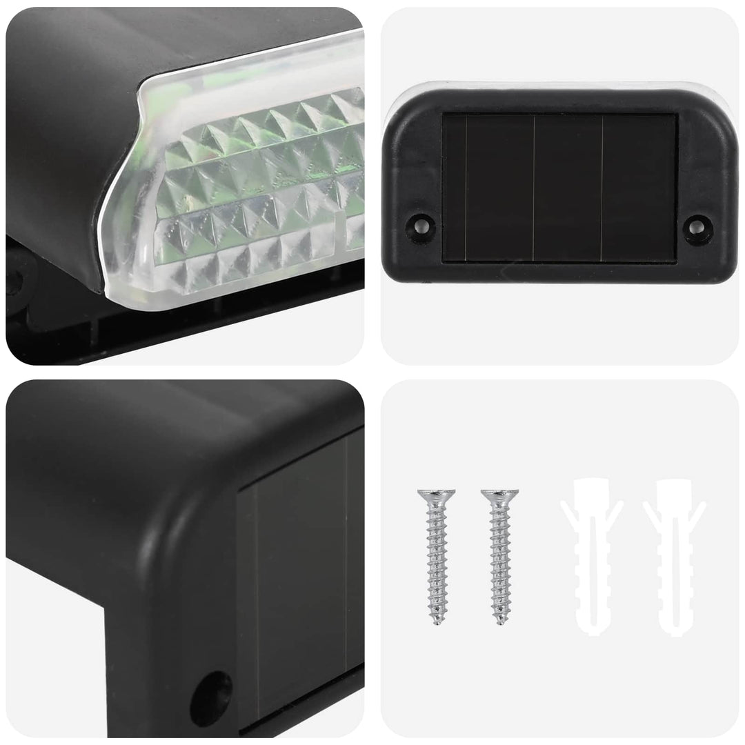 Udendørs sollys med jordspyd 12 pcs Varm hvid 4,5 cm ABS og PS