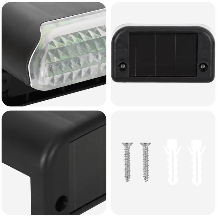 Udendørs sollys med jordspyd 12 pcs Varm hvid 4,5 cm ABS og PS
