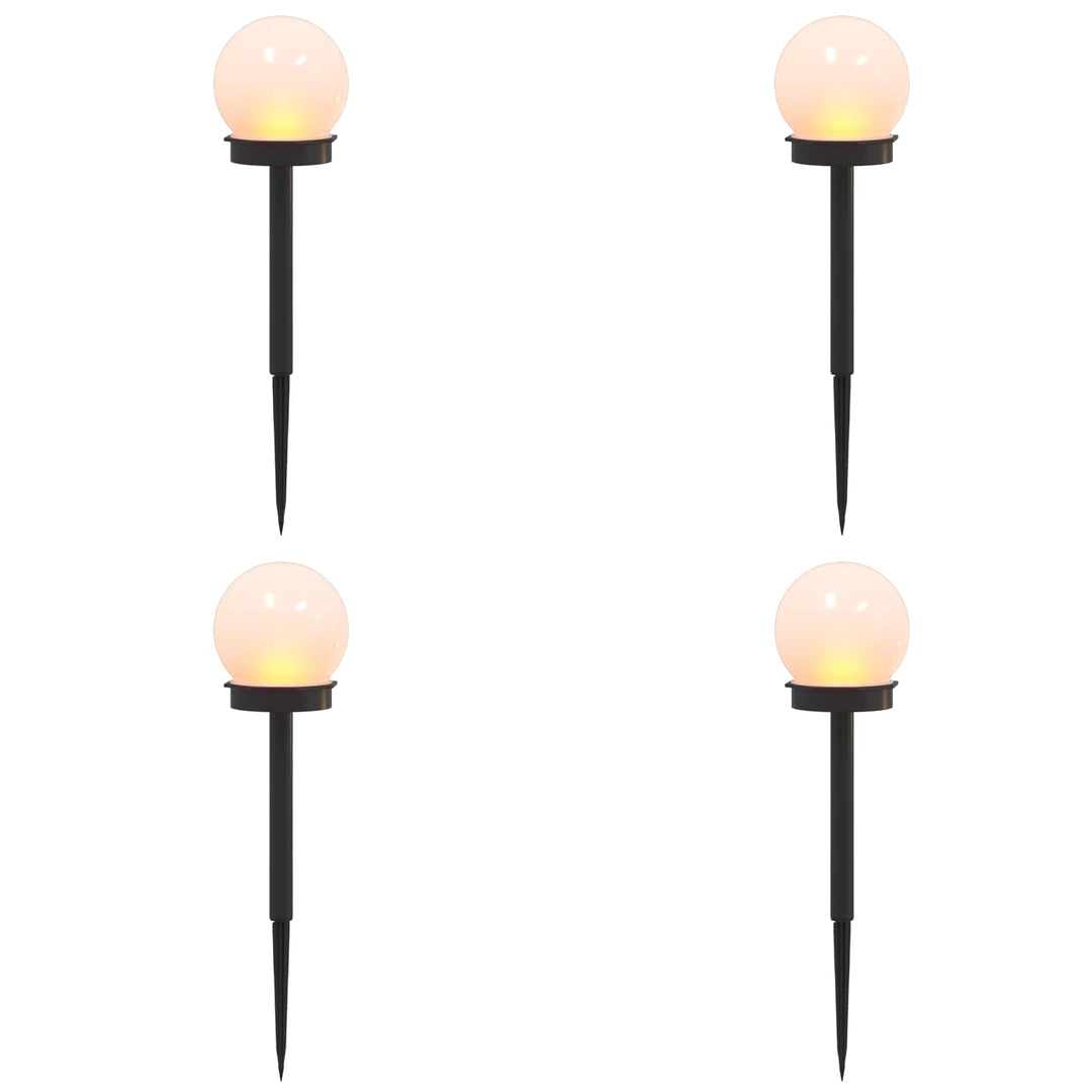 Udendørs sollys med jordspyd 4 pcs Varm hvid 38,5 cm ABS