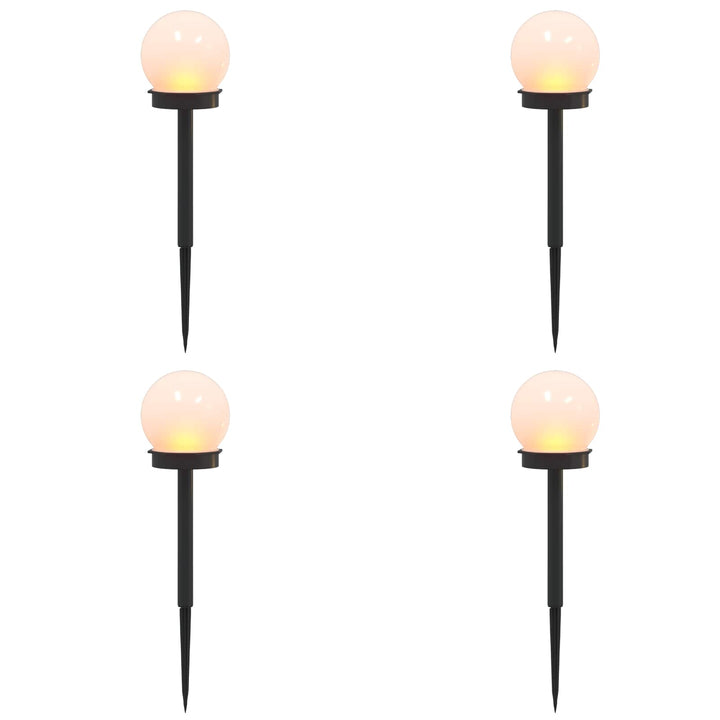 Udendørs sollys med jordspyd 4 pcs Varm hvid 38,5 cm ABS