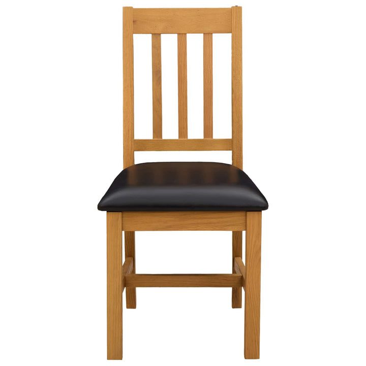 Spisestuestol VENLO 2 stk. Massivt Eg Træ Sort 45 x 53 x 92 cm