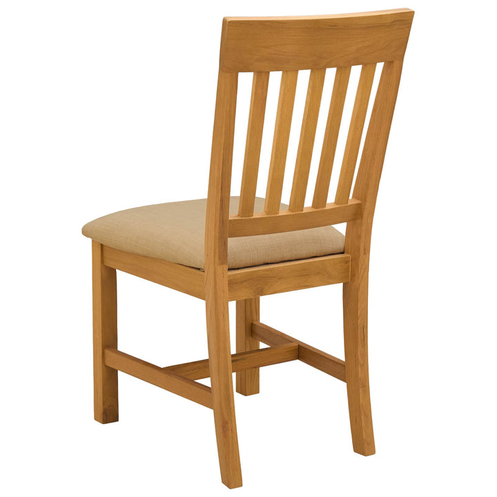 Spisestuestol 2 pcs Massivt Eg Træ Beige 45 x 59 x 92 cm