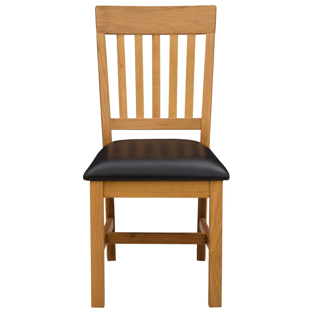 Spisestuestol 2 pcs Massivt Eg Træ Sort 45 x 59 x 92 cm