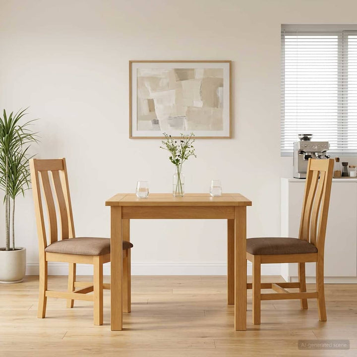 Spisestuestol 2 pcs Massivt Eg Træ Grå 45 x 54 x 100 cm