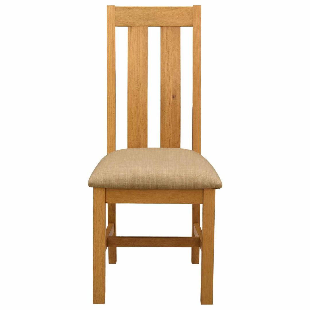 Spisestuestol 2 pcs Massivt Eg Træ Beige 45 x 54 x 100 cm