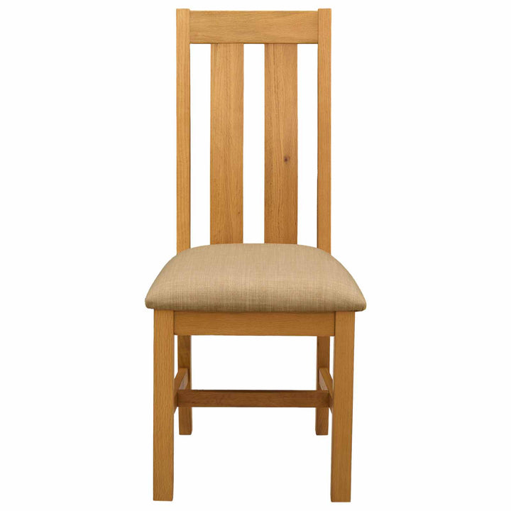 Spisestuestol 2 pcs Massivt Eg Træ Beige 45 x 54 x 100 cm