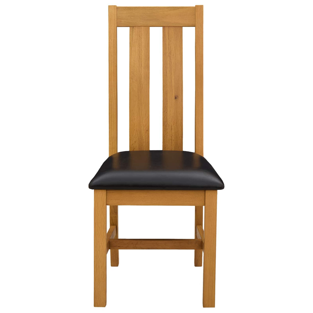 Spisestuestol 2 pcs Massivt Eg Træ Sort 45 x 54 x 100 cm
