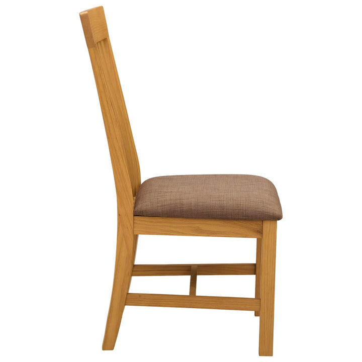 Spisestuestol 2 pcs Massivt Eg Træ Grå 45 x 59,5 x 100 cm
