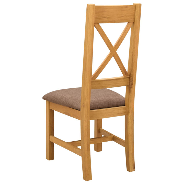 Spisestuestol 2 pcs Massivt Eg Træ Grå 45 x 54 x 105 cm