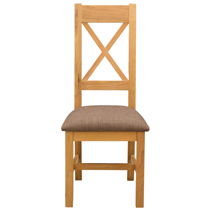 Spisestuestol 2 pcs Massivt Eg Træ Grå 45 x 54 x 105 cm