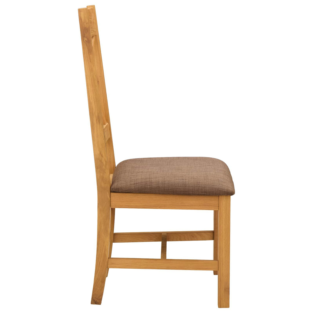 Spisestuestol 2 pcs Massivt Eg Træ Grå 45 x 54 x 105 cm