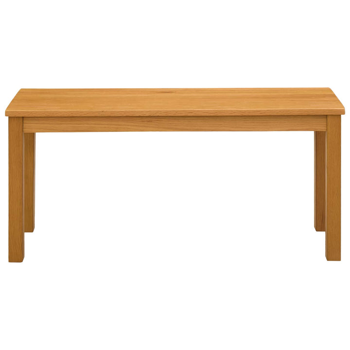 Spisebænk 95 x 32 x 45 cm Massivt Eg Træ Naturfarvet