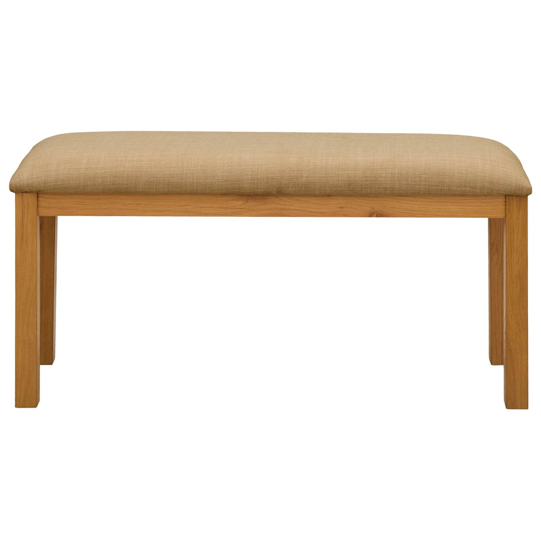 Spisebænk 95 x 32 x 45 cm Massivt Eg Træ Beige