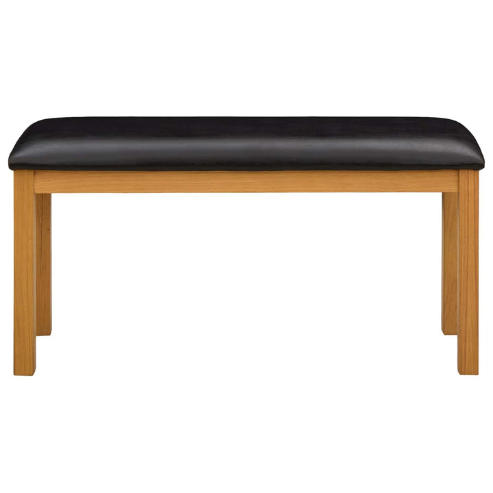 Spisebænk 95 x 32 x 45 cm Massivt Eg Træ Sort