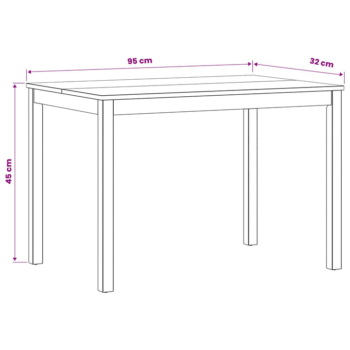 Spisebord 110 x 75 x 75 cm Massivt Eg Træ Naturfarvet