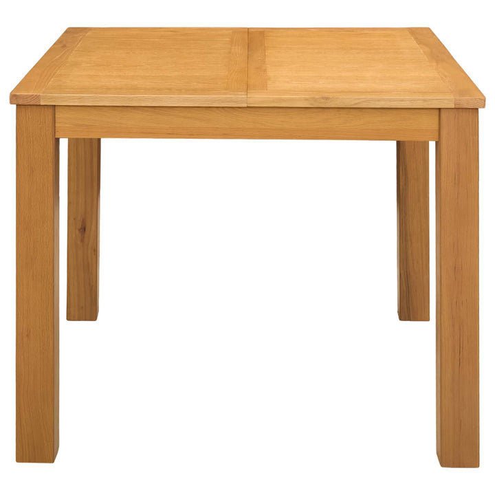 Spisebord 90 x 90 x 75 cm Massivt Eg Træ Naturfarvet Firkantet